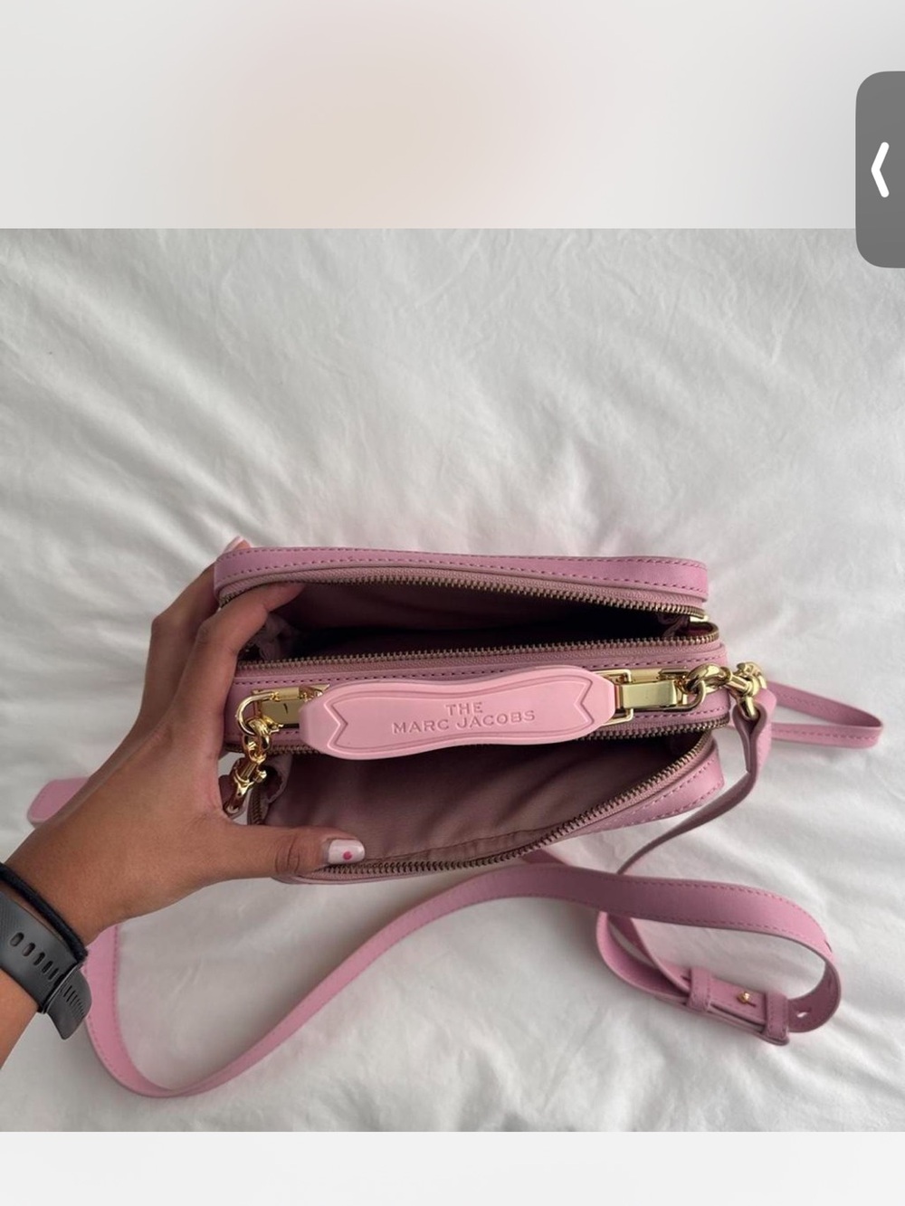 RARE MARC JACOBS pink anemone Pink Beaded Box Crossbody Bag - Picture 5 of 6